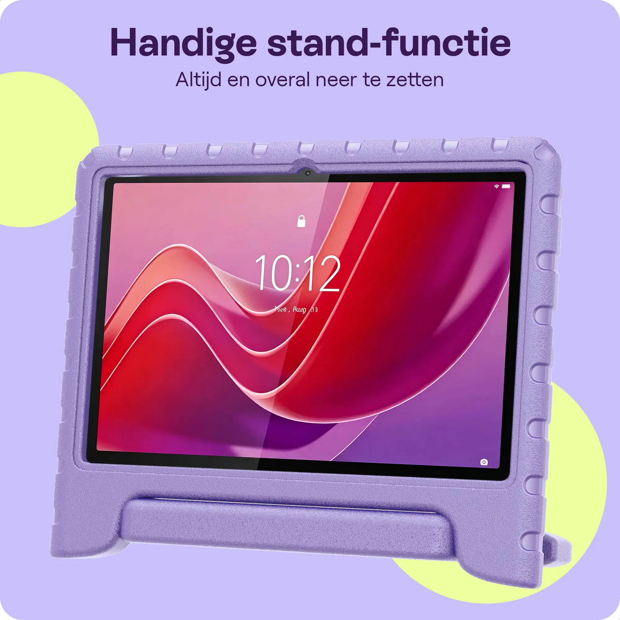 HappyCase Lenovo Tab M11 Kinder Tablethoes met Handvat Lila afbeelding 3