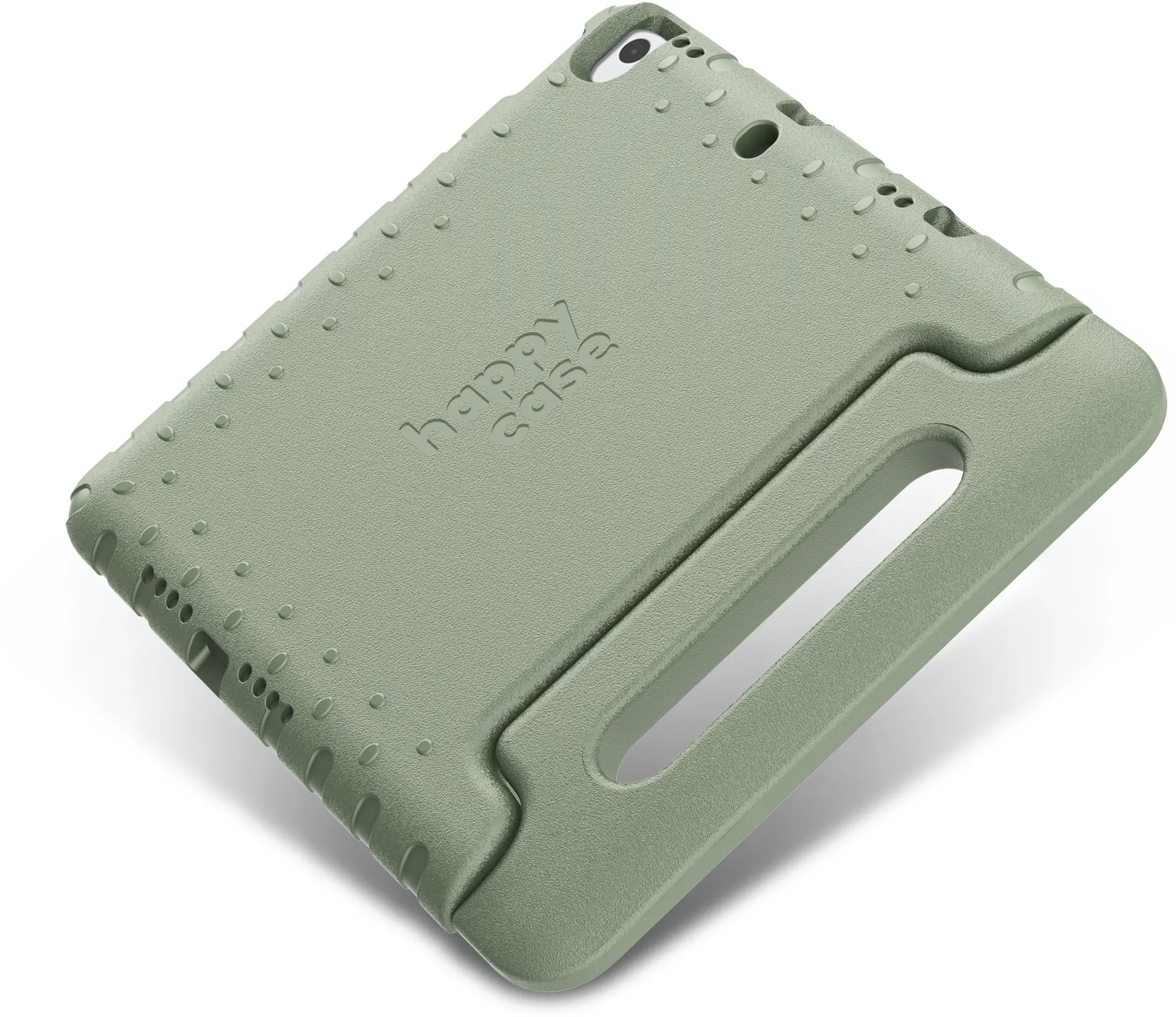 HappyCase iPad 10.2 2019/2020/2021 Kinder Tablethoes Handvat Khaki afbeelding 8