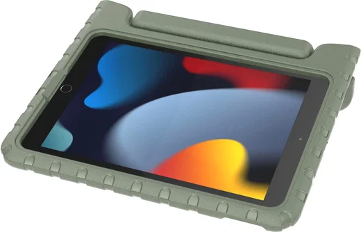 HappyCase iPad 10.2 2019/2020/2021 Kinder Tablethoes Handvat Khaki afbeelding 7