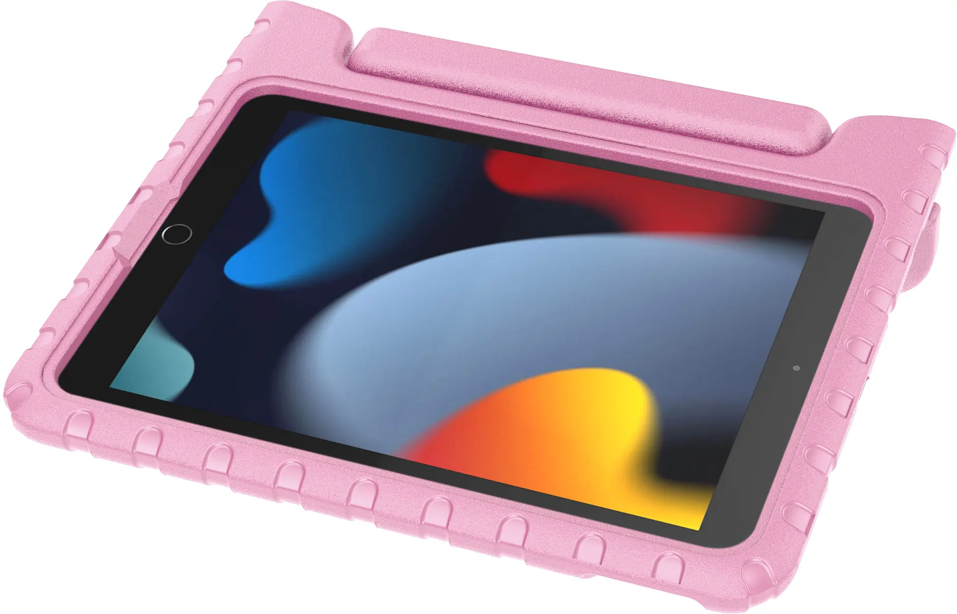 HappyCase iPad 10.2 2019/2020/2021 Kinder Tablethoes Handvat Licht Roze afbeelding 8