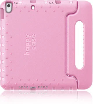 HappyCase iPad 10.2 2019/2020/2021 Kinder Tablethoes Handvat Licht Roze