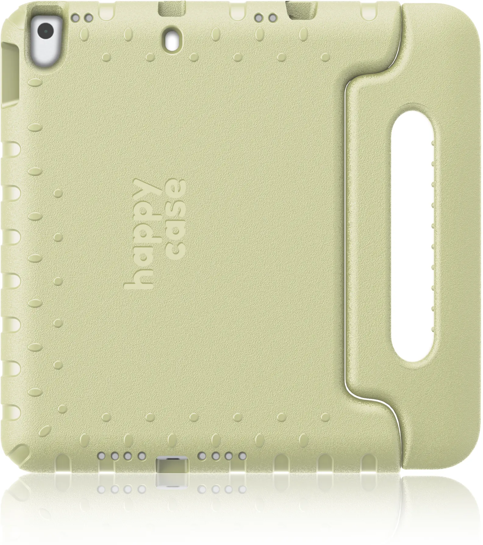 HappyCase iPad 10.2 2019/2020/2021 Kinder Tablethoes Handvat Beige afbeelding 1