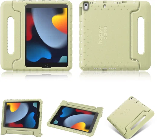 HappyCase iPad 10.2 2019/2020/2021 Kinder Tablethoes Handvat Beige afbeelding 10