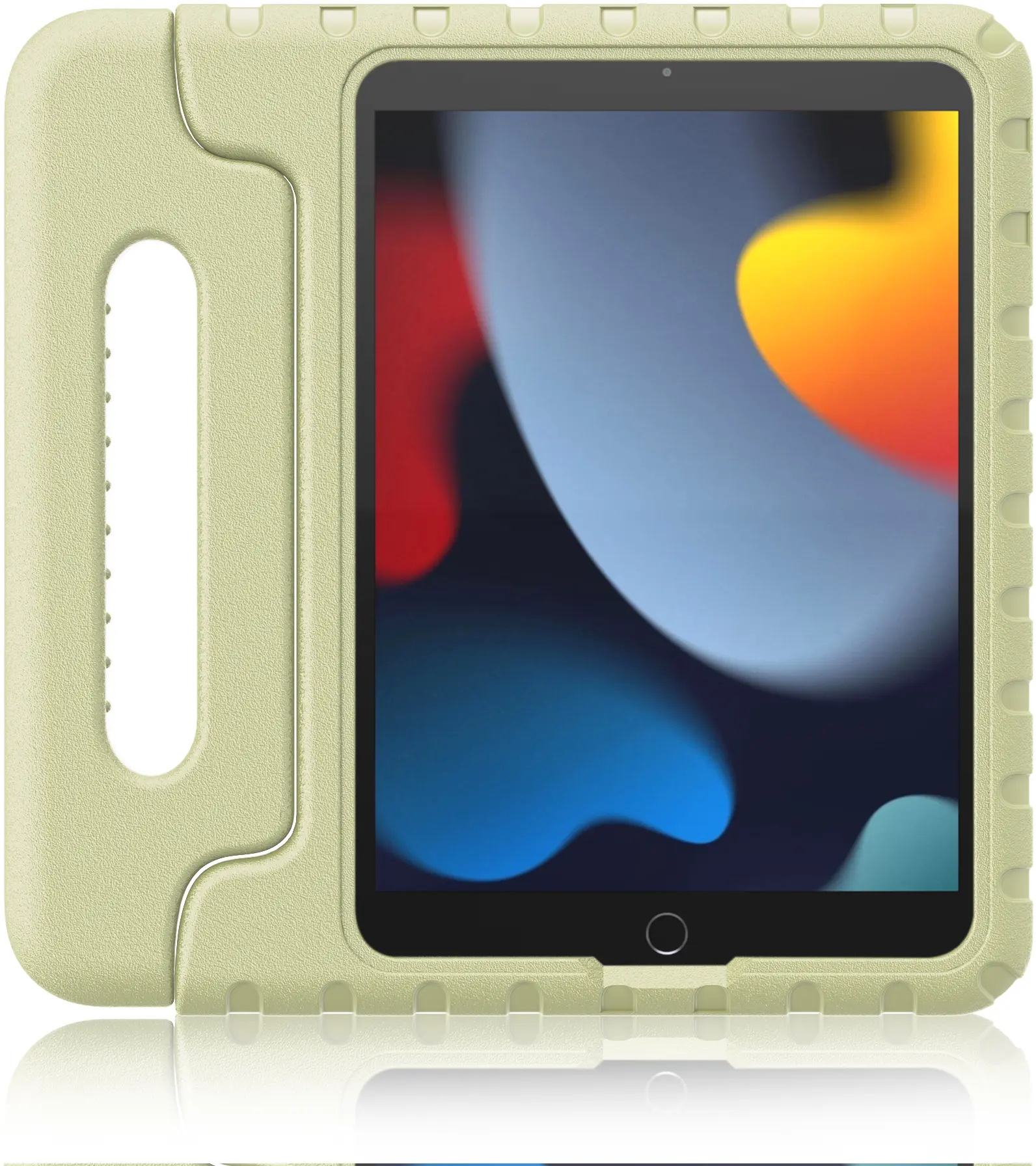 HappyCase iPad 10.2 2019/2020/2021 Kinder Tablethoes Handvat Beige afbeelding 7