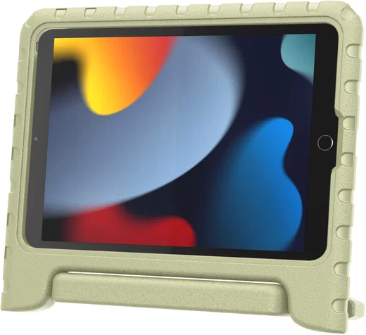HappyCase iPad 10.2 2019/2020/2021 Kinder Tablethoes Handvat Beige afbeelding 6