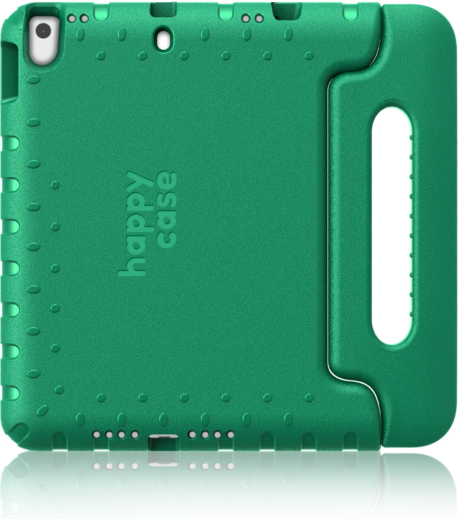 HappyCase iPad 10.2 2019/2020/2021 Kinder Tablethoes Handvat Donker Groen afbeelding 1