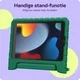 HappyCase iPad 10.2 2019/2020/2021 Kinder Tablethoes Handvat Donker Groen afbeelding 3