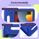 HappyCase iPad 10.2 2019/2020/2021 Kinder Tablethoes Handvat Donker Blauw afbeelding 2