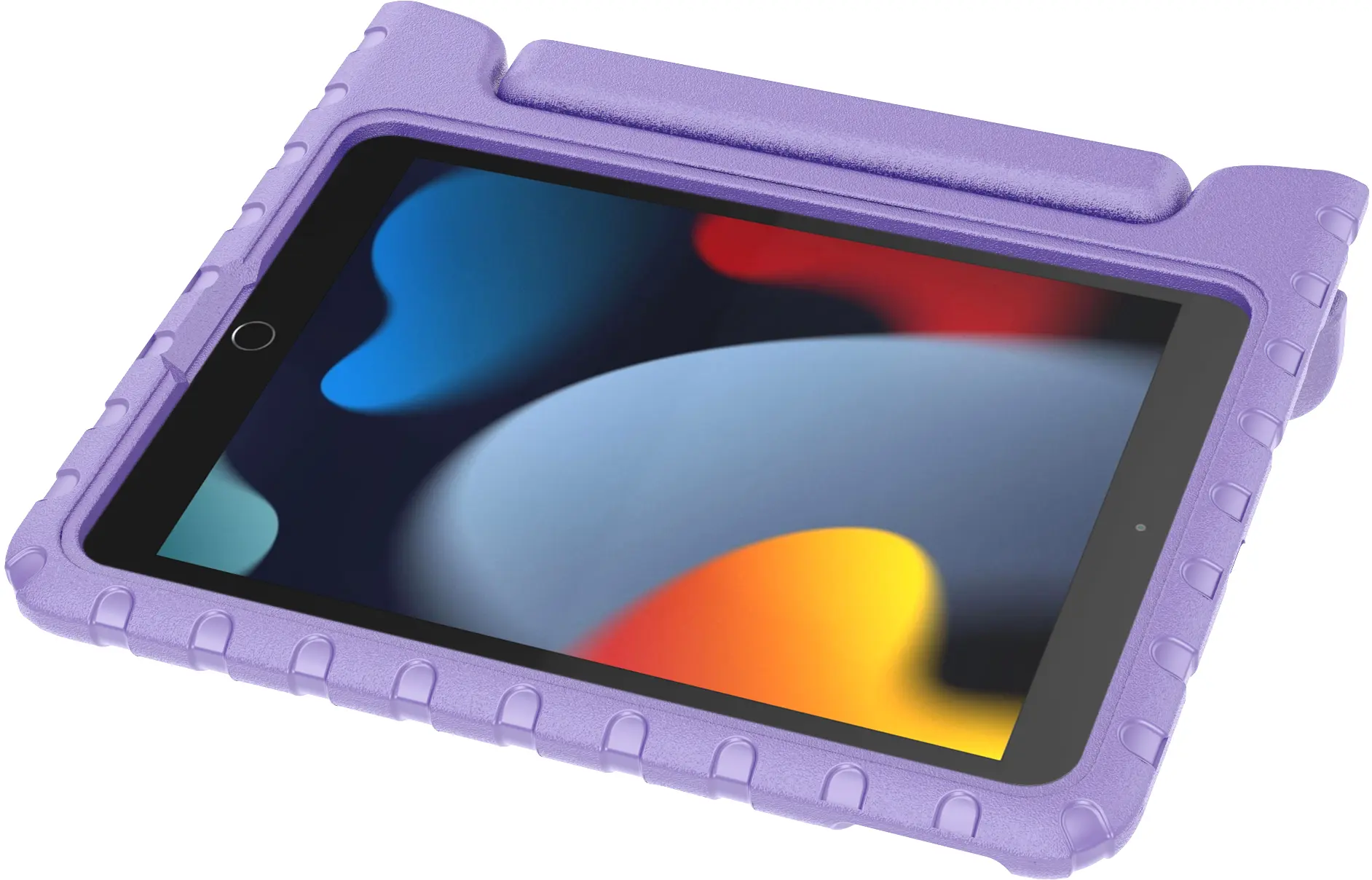 HappyCase iPad 10.2 2019/2020/2021 Kinder Tablethoes Handvat Lila afbeelding 8