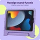 HappyCase iPad 10.2 2019/2020/2021 Kinder Tablethoes Handvat Lila afbeelding 3
