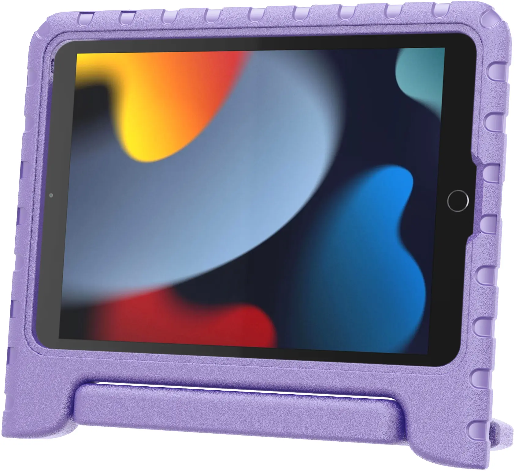 HappyCase iPad 10.2 2019/2020/2021 Kinder Tablethoes Handvat Lila afbeelding 6