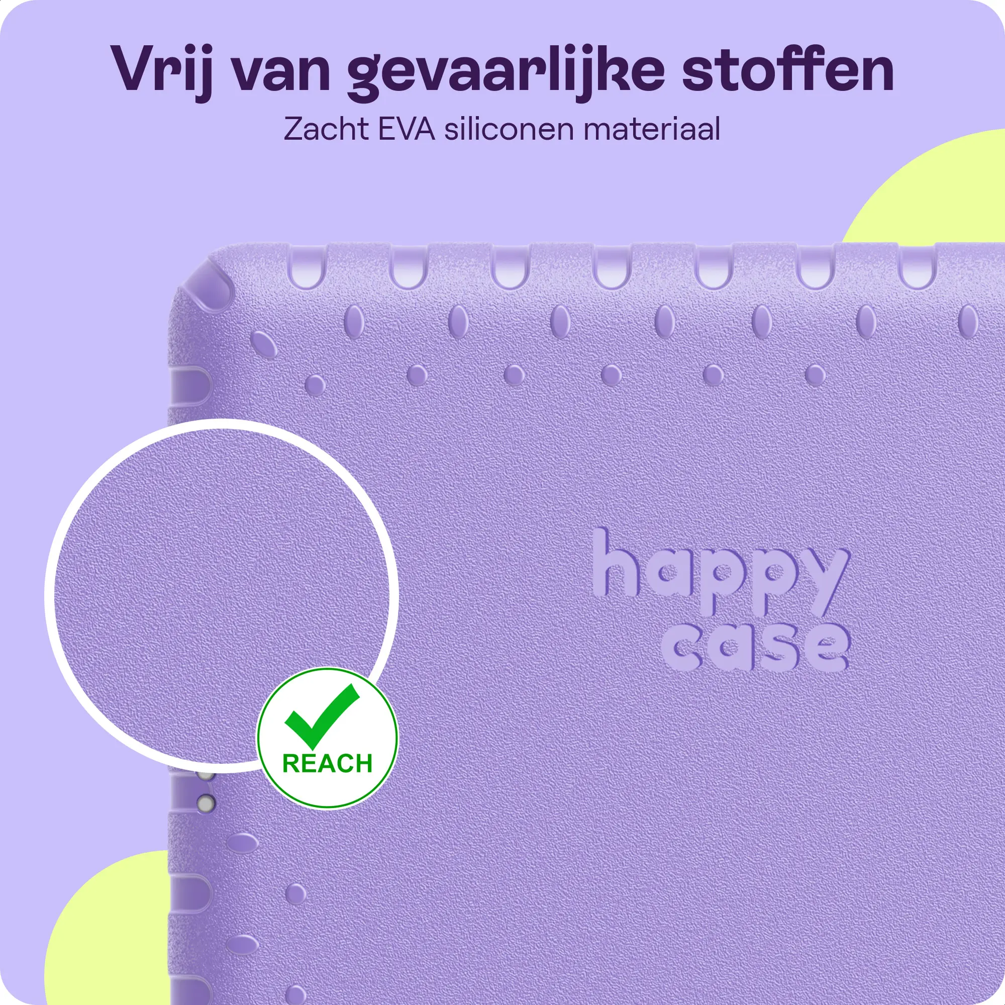 HappyCase iPad 10.2 2019/2020/2021 Kinder Tablethoes Handvat Lila afbeelding 5