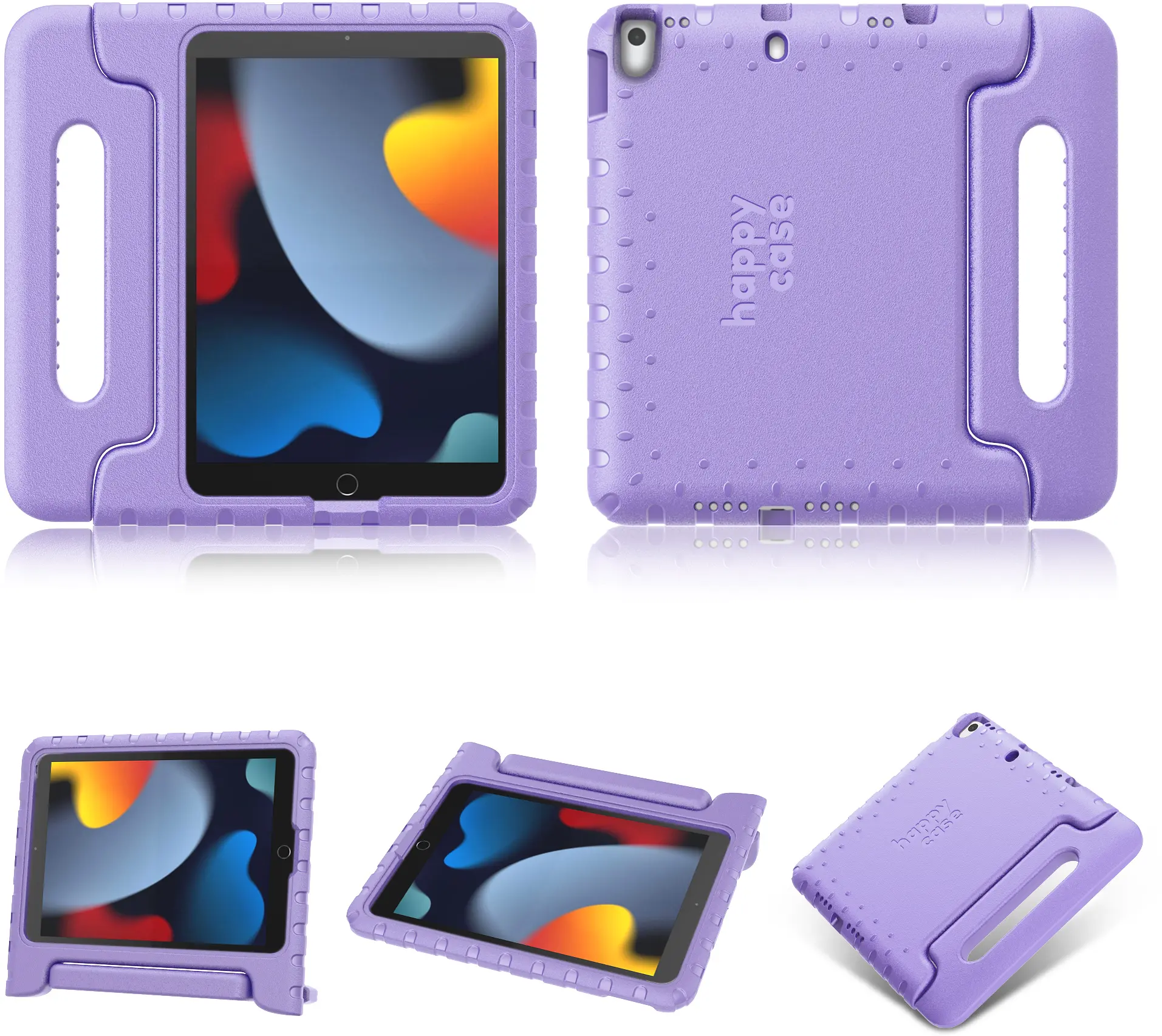 HappyCase iPad 10.2 2019/2020/2021 Kinder Tablethoes Handvat Lila afbeelding 10