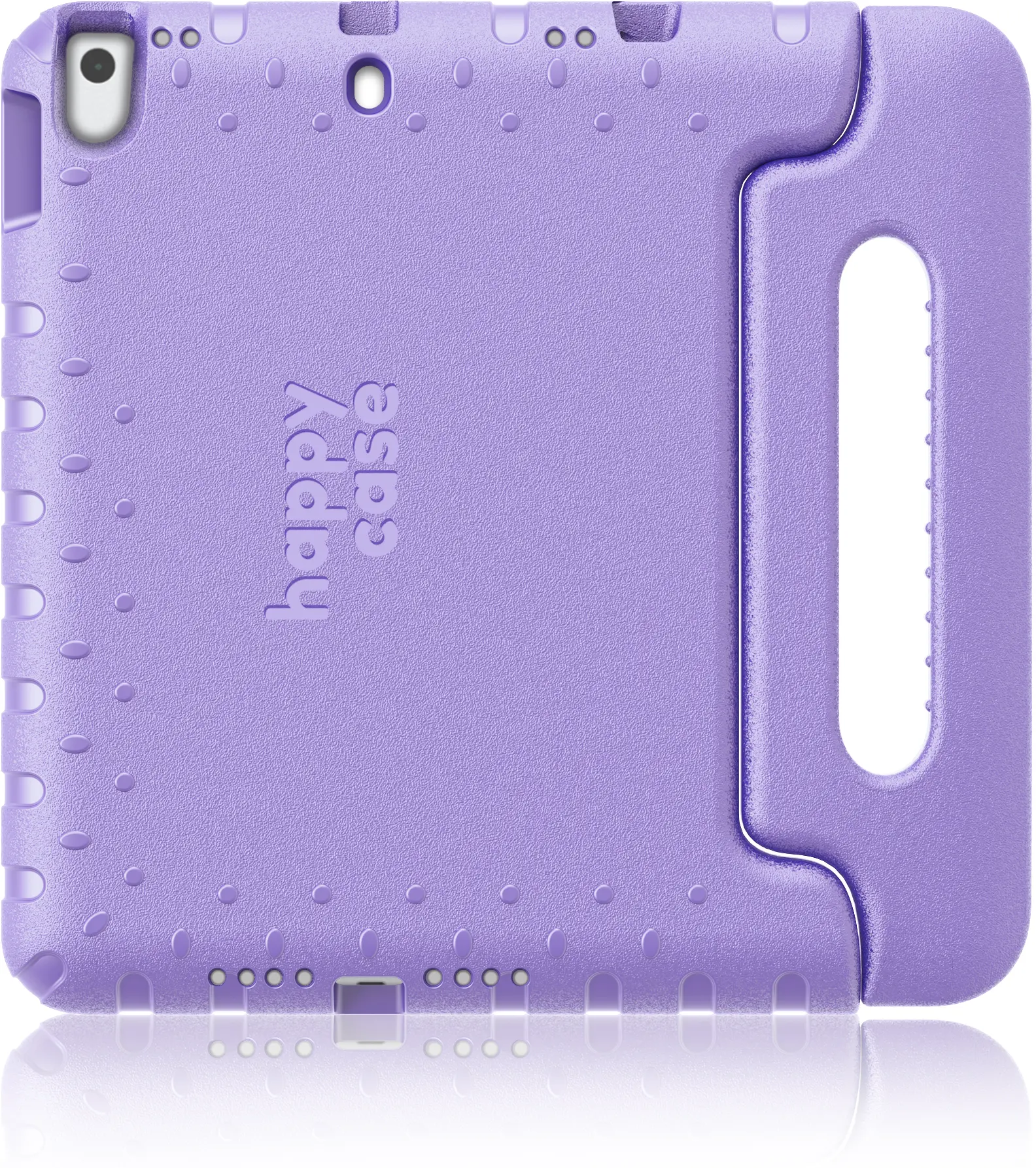 HappyCase iPad 10.2 2019/2020/2021 Kinder Tablethoes Handvat Lila afbeelding 1