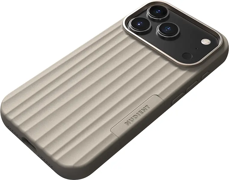 Nudient Bold Case V4 iPhone 18 Pro / 17 Pro Hoesje MagSafe Siliconen Beige afbeelding 4