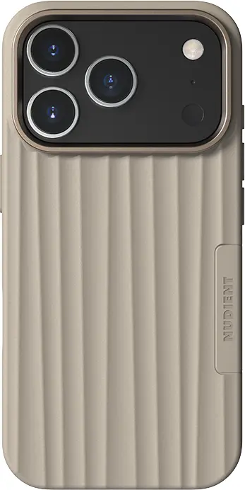 Nudient Bold Case V4 iPhone 18 Pro / 17 Pro Hoesje MagSafe Siliconen Beige afbeelding 1