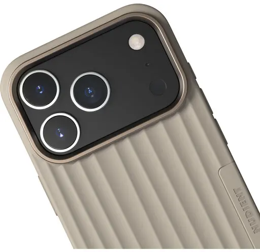 Nudient Bold Case V4 iPhone 18 Pro / 17 Pro Hoesje MagSafe Siliconen Beige afbeelding 3