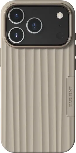 Nudient Bold Case V4 iPhone 18 Pro Max/17 Pro Max Hoesje MagSafe Siliconen Beige afbeelding 1