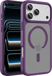 Buddi Frost Apple iPhone 18 Pro Max Hoesje MagSafe Back Cover Matte Paars afbeelding