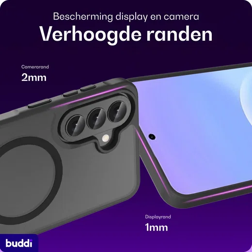 Buddi Frost Samsung Galaxy A57 Hoesje MagSafe Back Cover Matte Zwart afbeelding 4