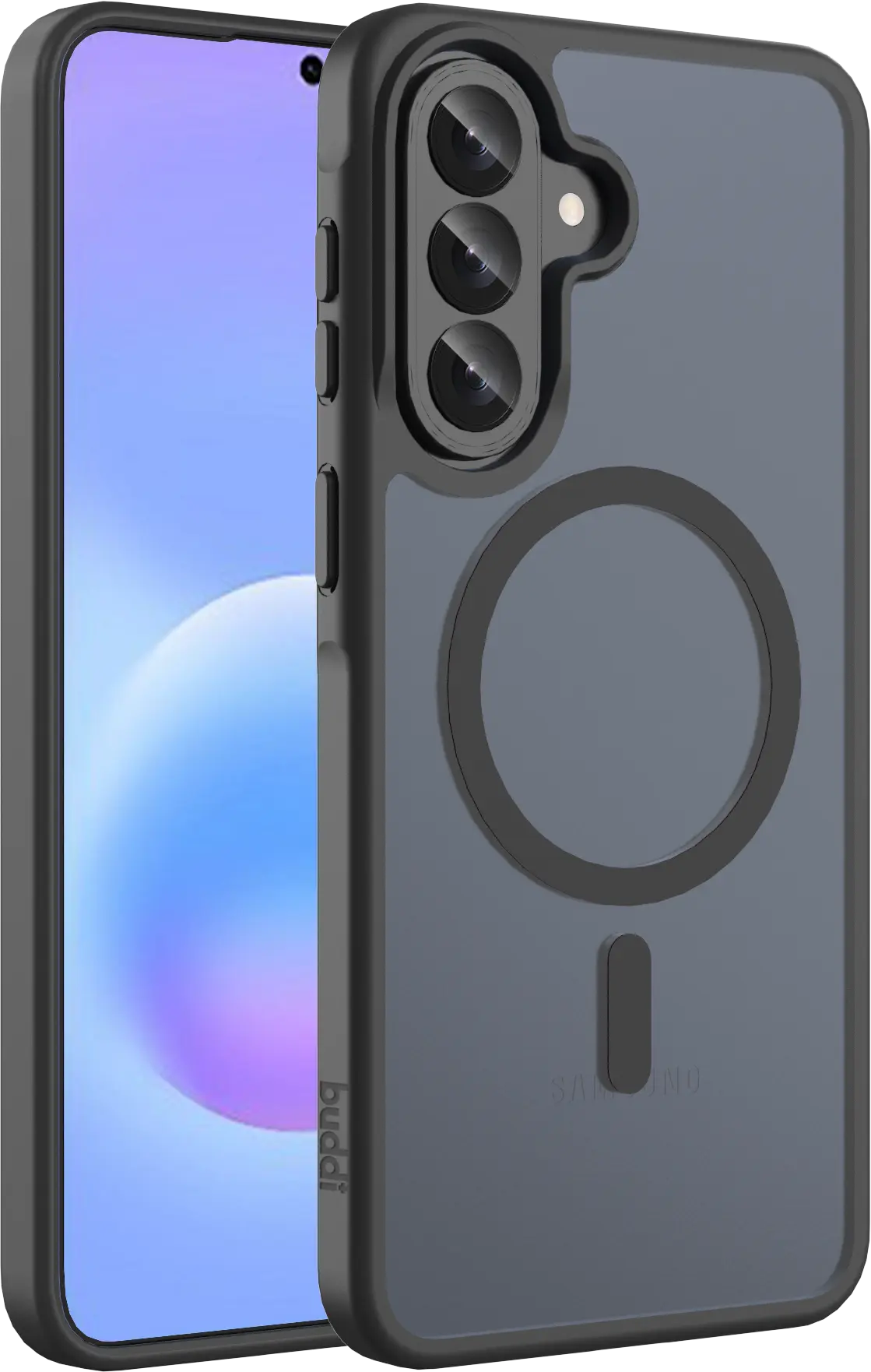 Buddi Frost Samsung Galaxy A57 Hoesje MagSafe Back Cover Matte Zwart afbeelding 1