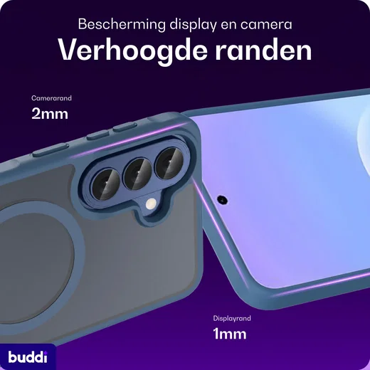 Buddi Frost Samsung Galaxy A57 Hoesje MagSafe Back Cover Matte Donker Blauw afbeelding 4