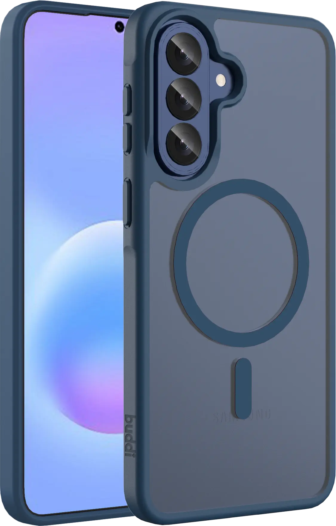 Buddi Frost Samsung Galaxy A57 Hoesje MagSafe Back Cover Matte Donker Blauw afbeelding 1