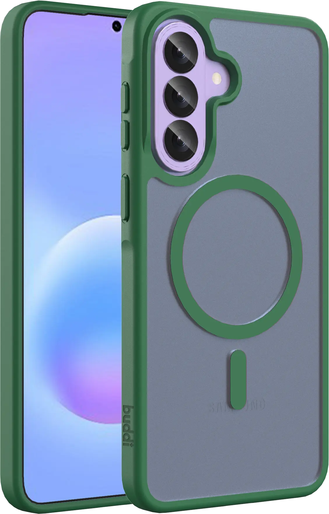 Buddi Frost Samsung Galaxy A57 Hoesje MagSafe Back Cover Matte Groen afbeelding 1