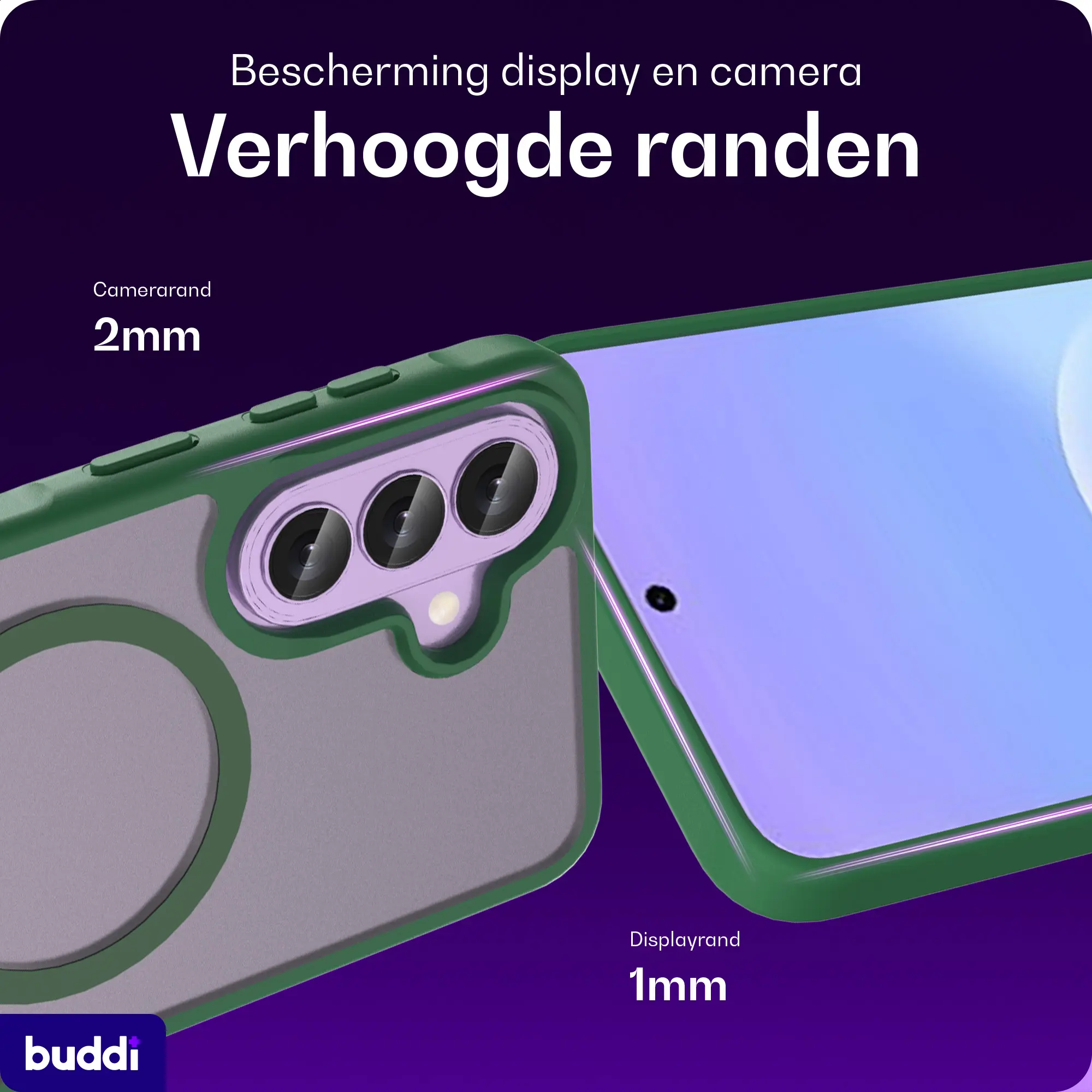 Buddi Frost Samsung Galaxy A57 Hoesje MagSafe Back Cover Matte Groen afbeelding 4