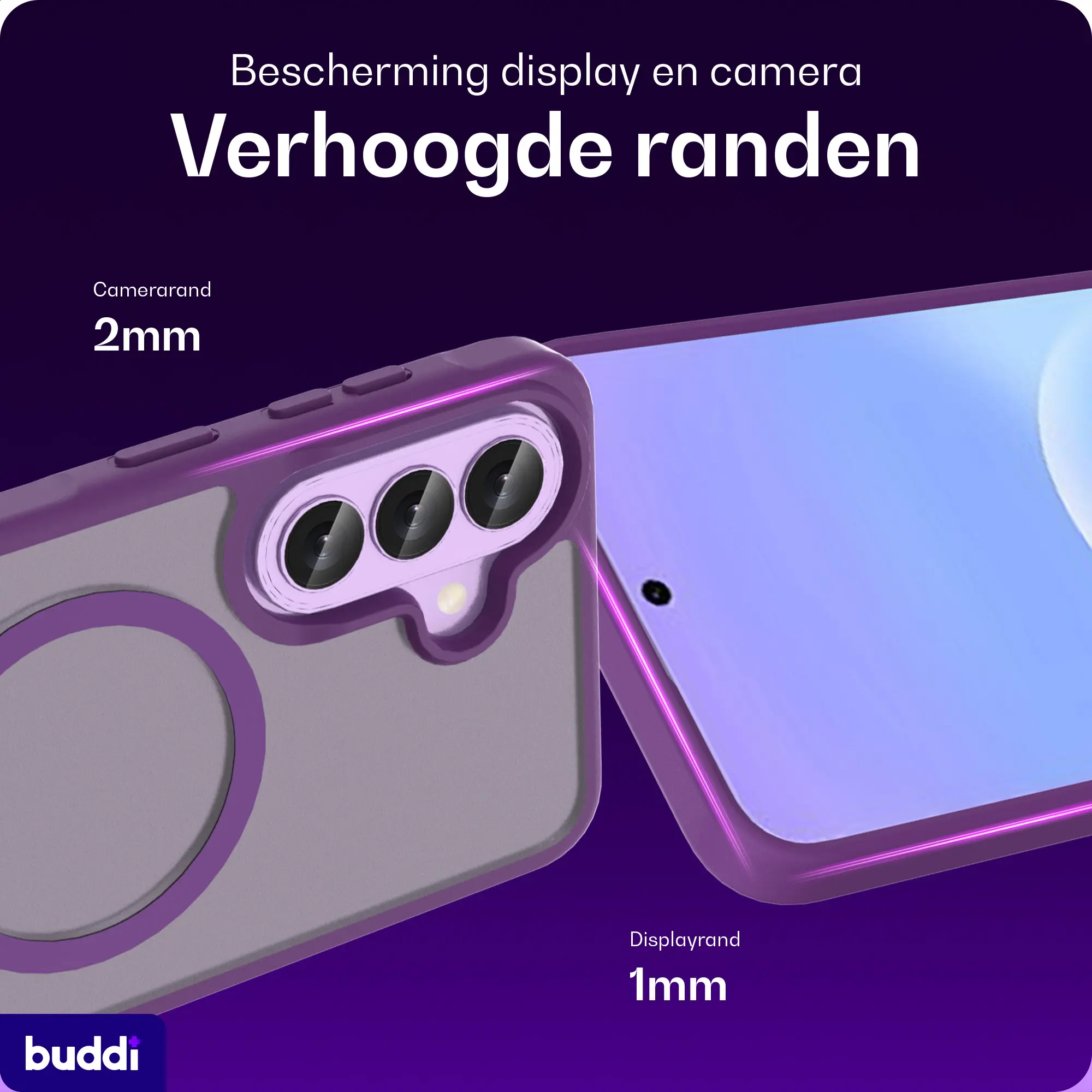 Buddi Frost Samsung Galaxy A57 Hoesje MagSafe Back Cover Matte Paars afbeelding 4