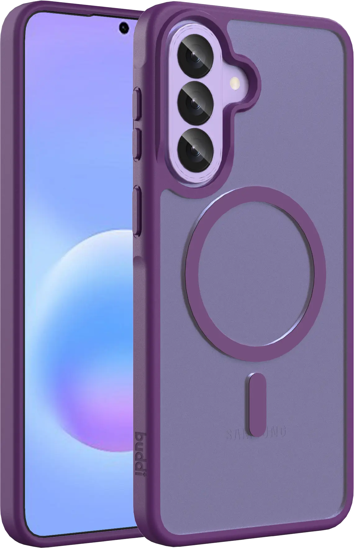Buddi Frost Samsung Galaxy A57 Hoesje MagSafe Back Cover Matte Paars afbeelding 1