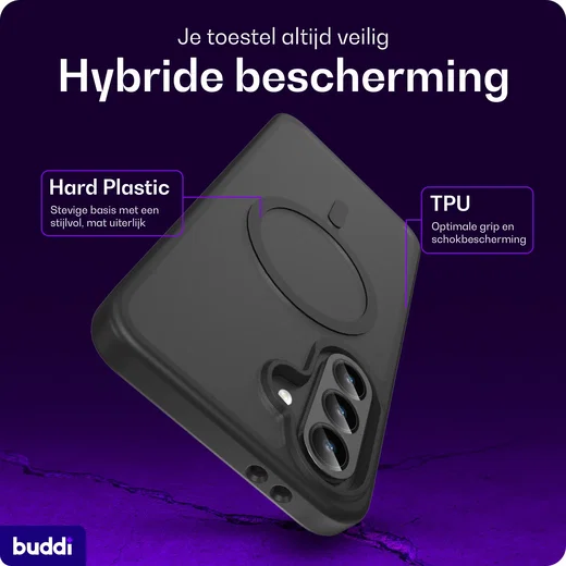Buddi Frost Samsung Galaxy A37 / A56 / A36 Hoesje MagSafe Matte Zwart afbeelding 2