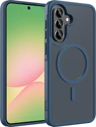 Buddi Frost Samsung Galaxy A37 / A56 / A36 Hoesje MagSafe Matte Donker Blauw afbeelding