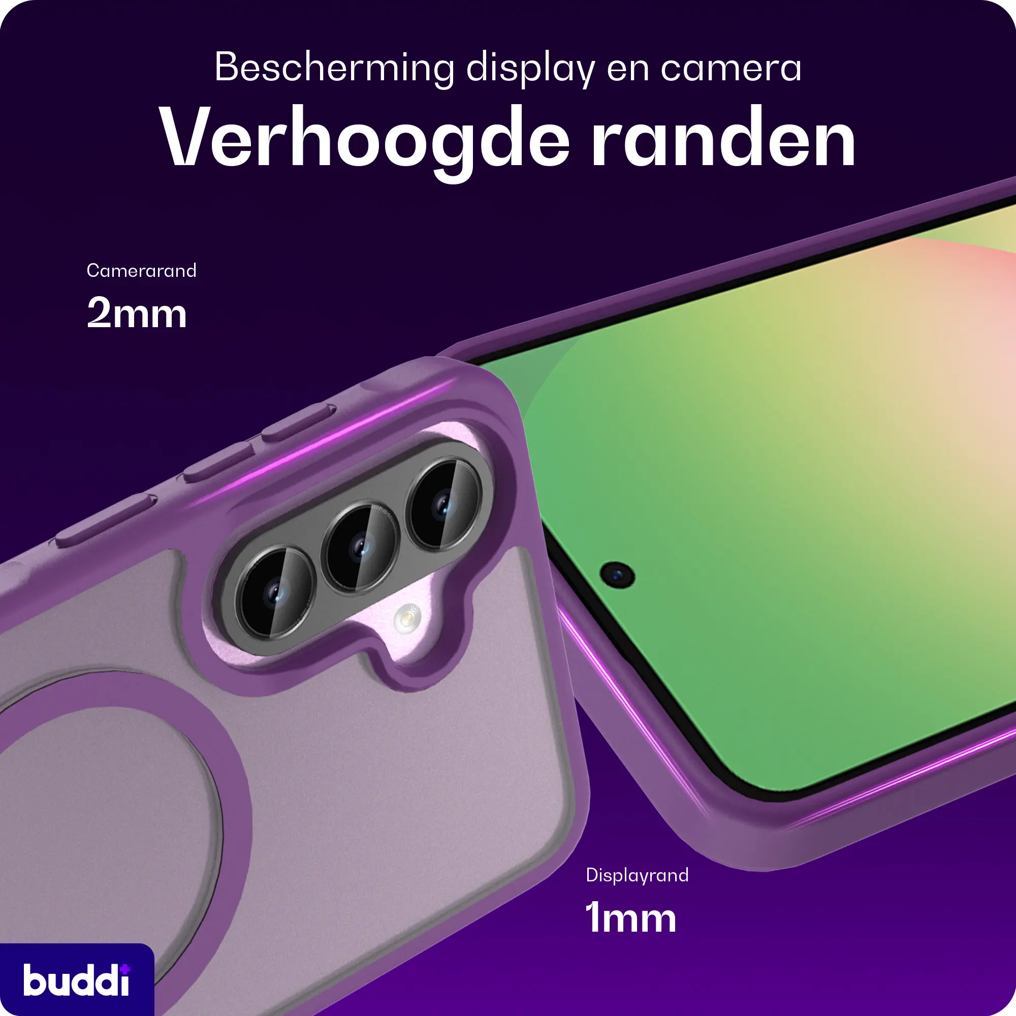 Buddi Frost Samsung Galaxy A37 / A56 / A36 Hoesje MagSafe Matte Paars afbeelding 4