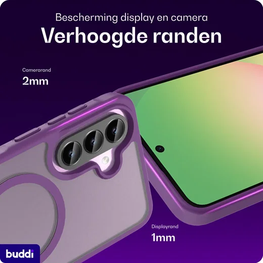 Buddi Frost Samsung Galaxy A37 / A56 / A36 Hoesje MagSafe Matte Paars afbeelding 4