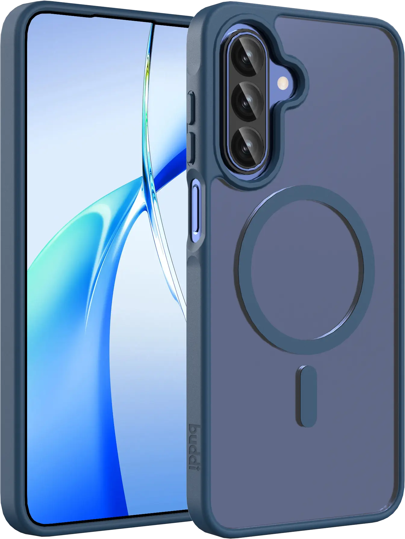 Buddi Frost Samsung Galaxy A17 / A26 / A16 Hoesje MagSafe Matte Donker Blauw afbeelding 1