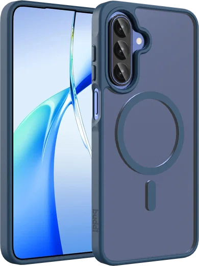 Buddi Frost Samsung Galaxy A17 / A26 / A16 Hoesje MagSafe Matte Donker Blauw afbeelding 1