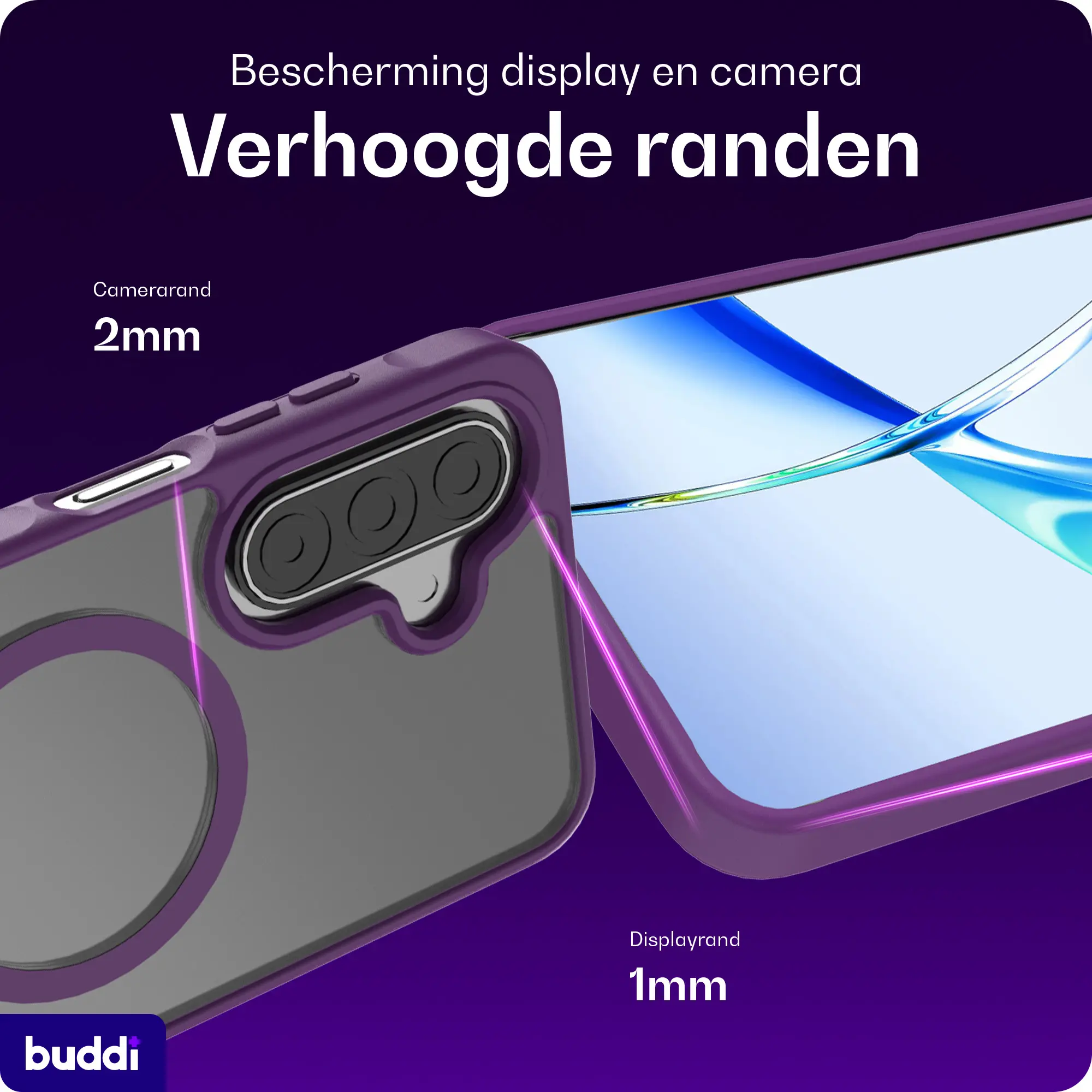 Buddi Frost Samsung Galaxy A17 / A26 / A16 Hoesje MagSafe Matte Paars afbeelding 4