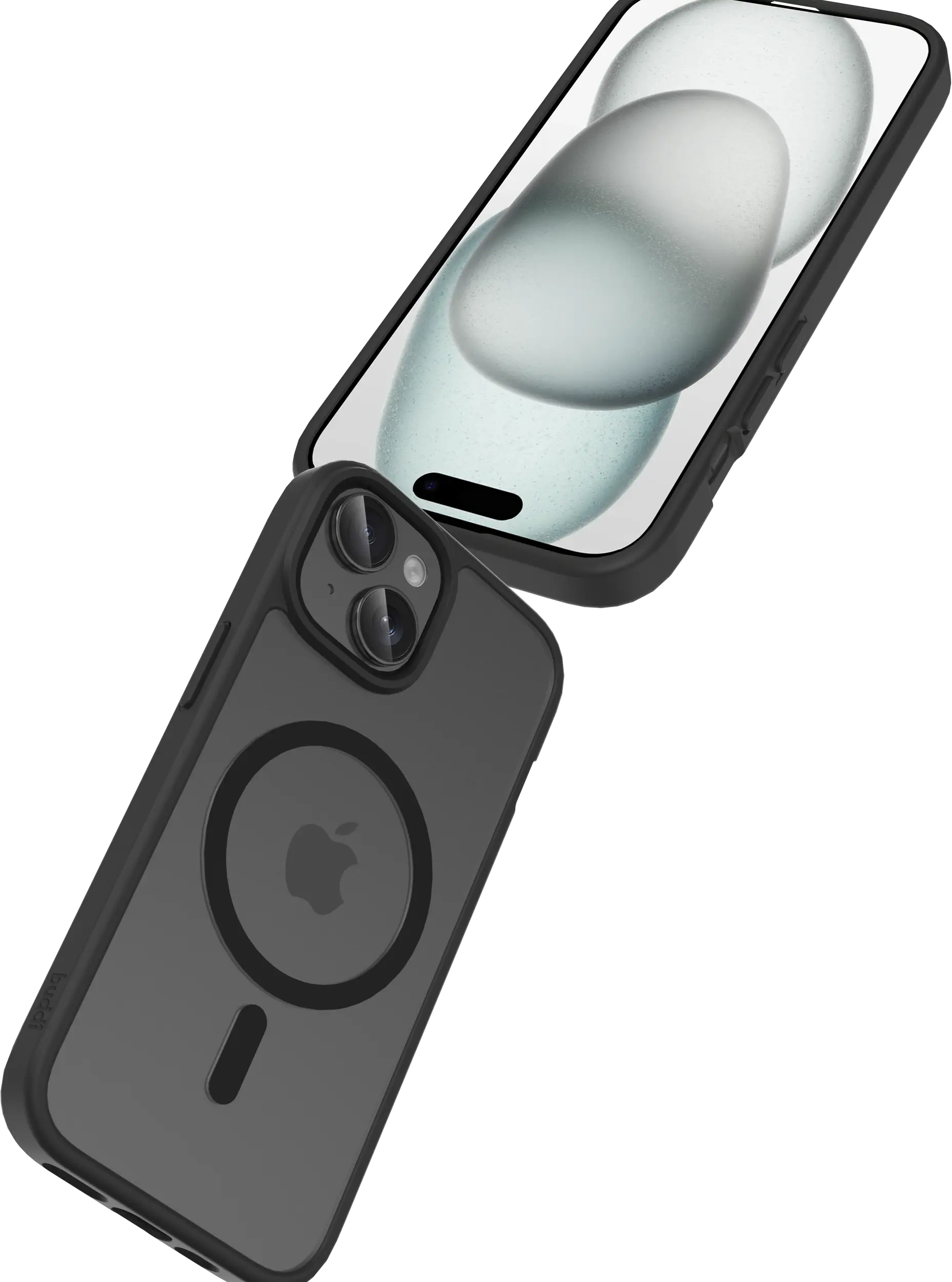 Buddi Frost iPhone 17e/16e/15/14/13 Hoesje MagSafe Back Cover Matte Zwart afbeelding 7