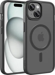 Buddi Frost iPhone 17e/16e/15/14/13 Hoesje MagSafe Back Cover Matte Zwart afbeelding