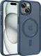 Buddi Frost iPhone 17e/16e/15/14/13 Hoesje MagSafe Back Cover Matte Donker Blauw