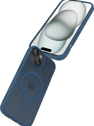 Buddi Frost iPhone 17e/16e/15/14/13 Hoesje MagSafe Back Cover Matte Donker Blauw afbeelding 6