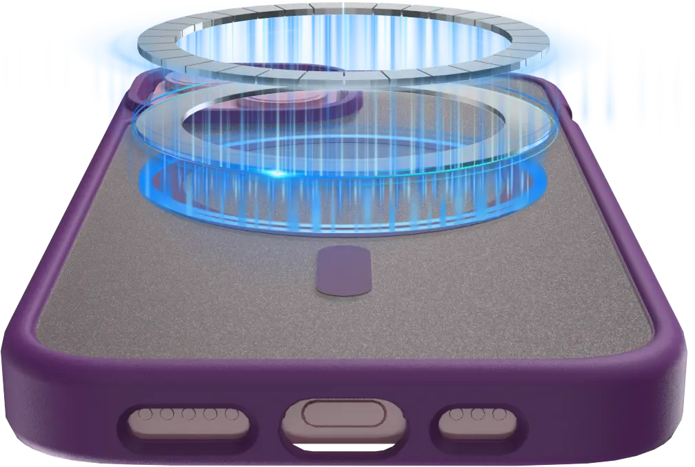 Buddi Frost iPhone 17e/16e/15/14/13 Hoesje MagSafe Back Cover Matte Paars afbeelding 6