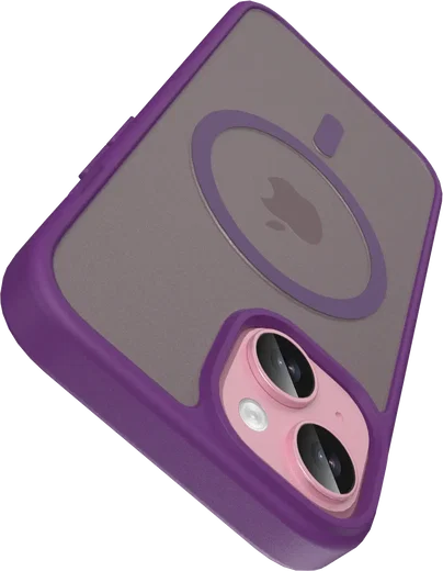 Buddi Frost iPhone 17e/16e/15/14/13 Hoesje MagSafe Back Cover Matte Paars afbeelding 5