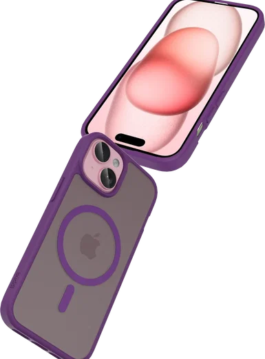 Buddi Frost iPhone 17e/16e/15/14/13 Hoesje MagSafe Back Cover Matte Paars afbeelding 7