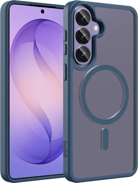 Buddi Frost Samsung Galaxy S26 Hoesje MagSafe Back Cover Matte Donker Blauw