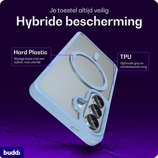 Buddi Frost Samsung Galaxy S26 Hoesje MagSafe Back Cover Matte Licht Blauw afbeelding 3