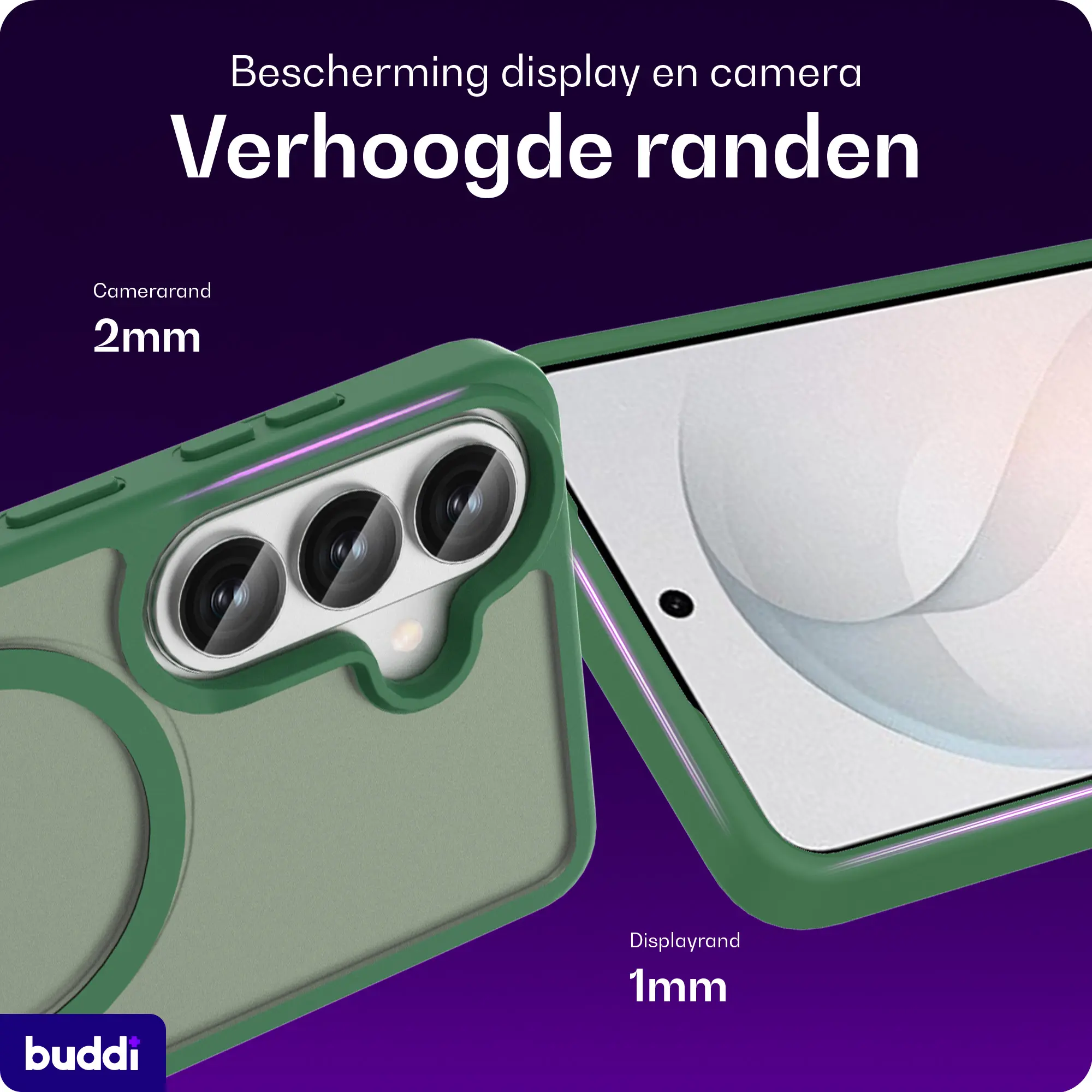 Buddi Frost Samsung Galaxy S26 Plus Hoesje MagSafe Back Cover Matte Groen afbeelding 5