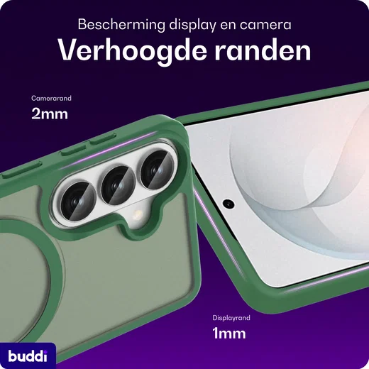 Buddi Frost Samsung Galaxy S26 Plus Hoesje MagSafe Back Cover Matte Groen afbeelding 5