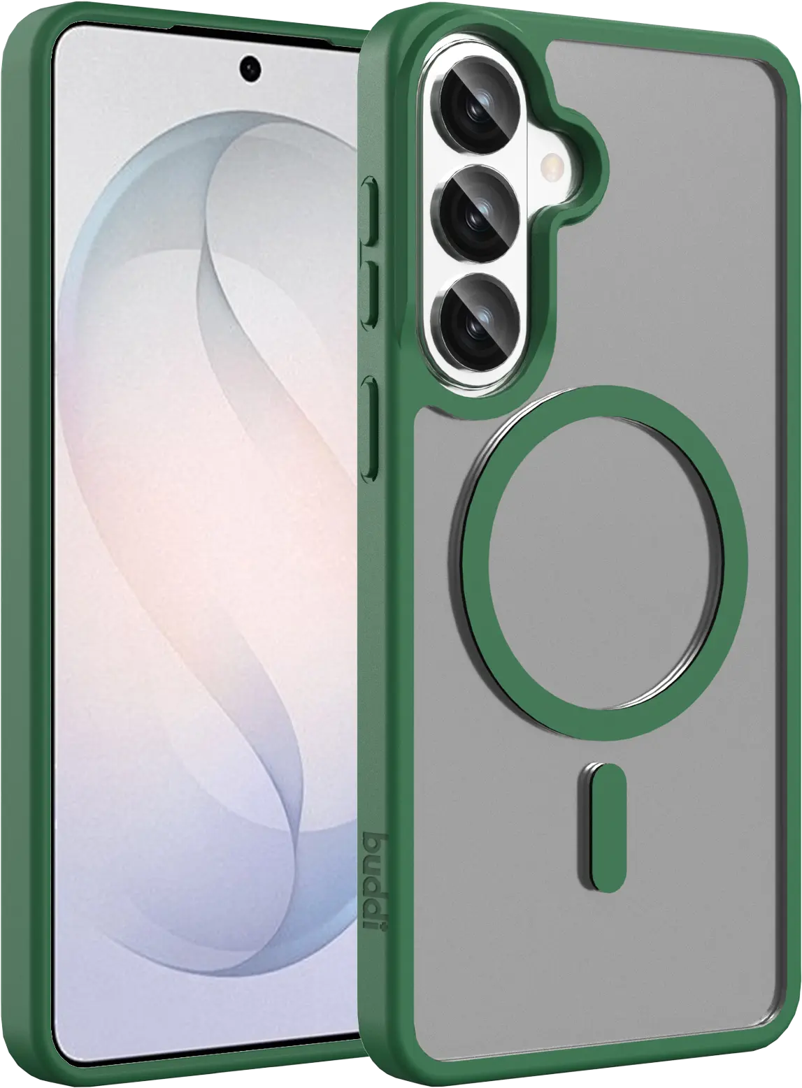 Buddi Frost Samsung Galaxy S26 Plus Hoesje MagSafe Back Cover Matte Groen afbeelding 1